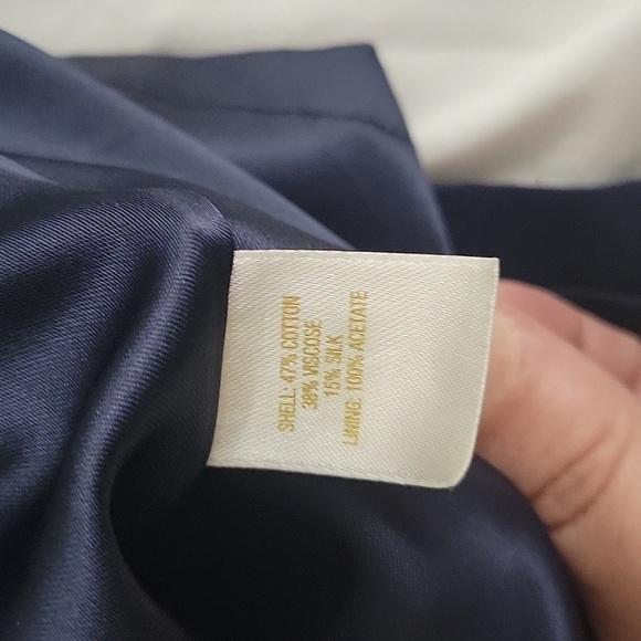 Kate SPADE NEW YORK BOW ACCENTS KNEE LENGTH NAVY & GOLD SKIRT SIZE 2 - Picture 5 of 8